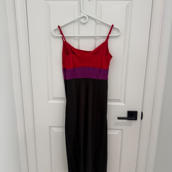 Color Block Satin Dress (Express) - Picture 3 of 3